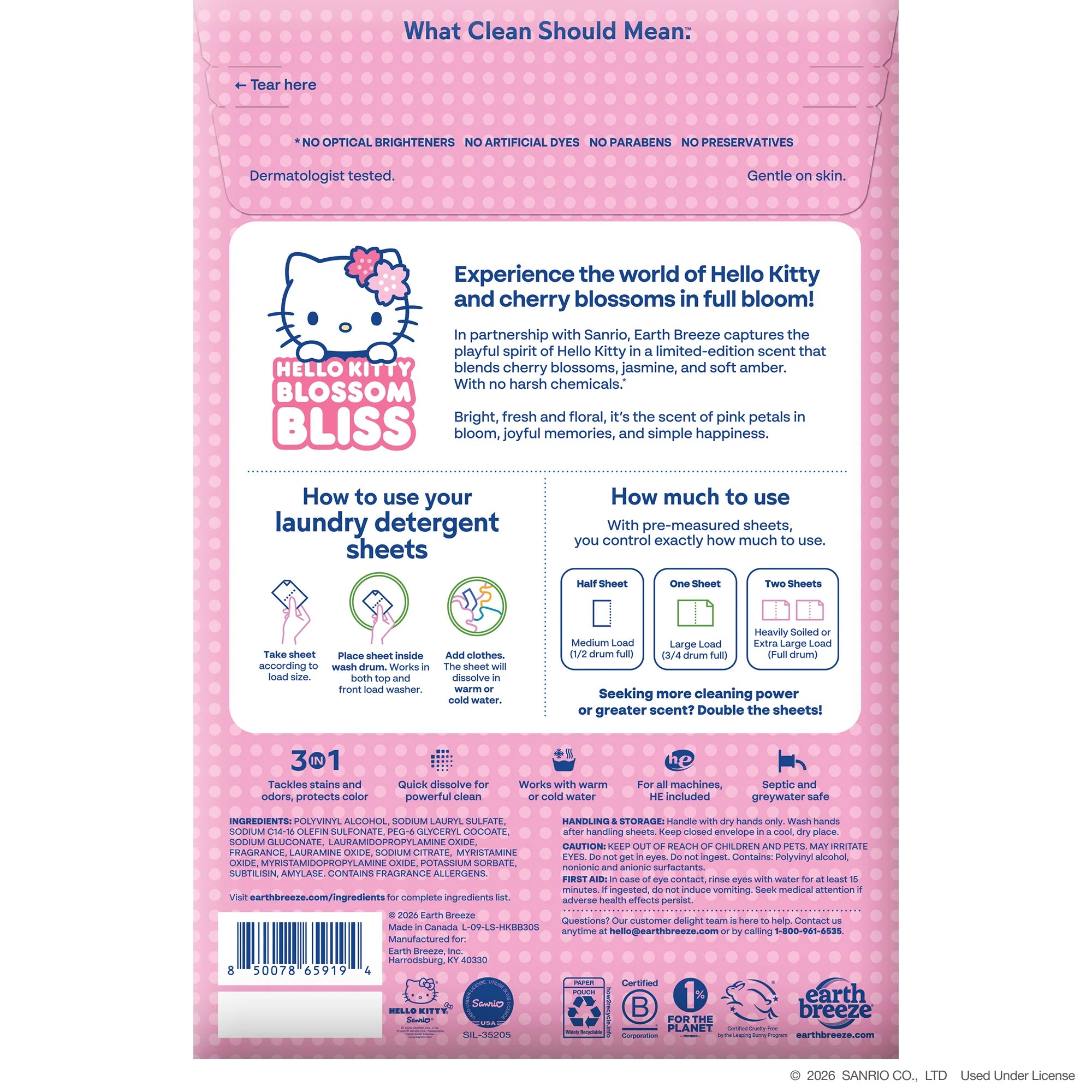 Hello Kitty™ Laundry Detergent Sheets